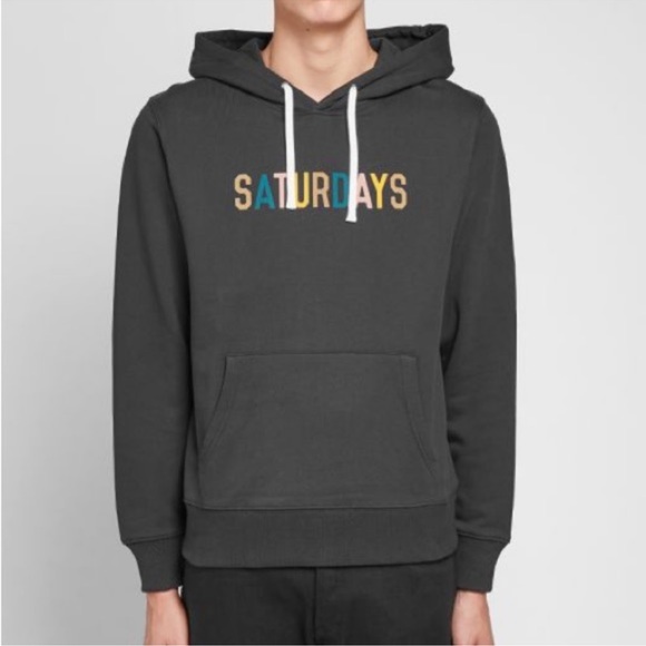 Saturday’s Surf NYC Ditch Multicolor Logo Hoodie Grey - Picture 2 of 10